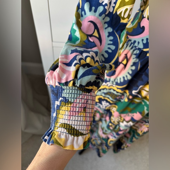 BODEN Sz 8 Tabitha Tiered Jersey Dress Colorful Like New - Picture 6 of 15